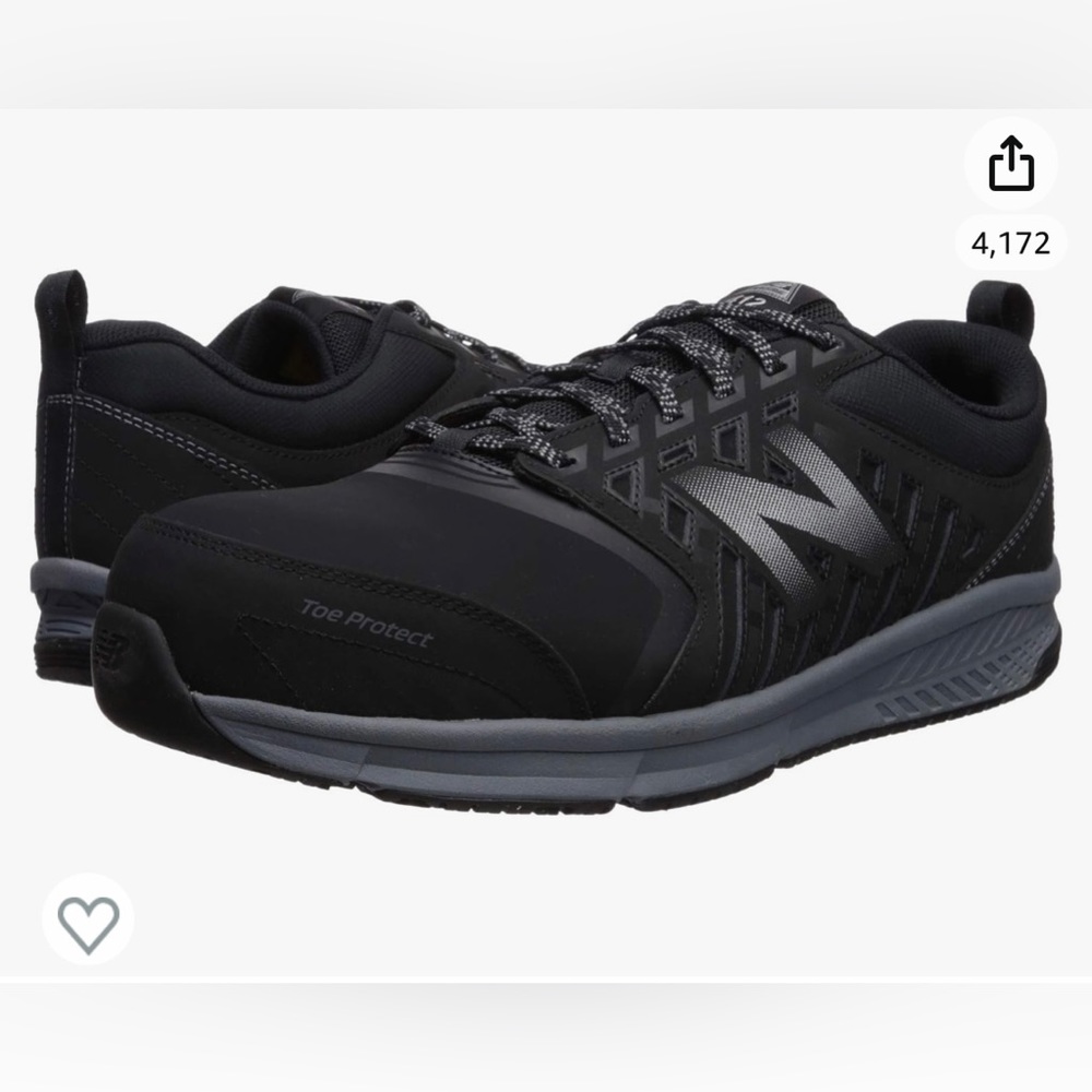 New Balance Men’s 412 V1 Alloy Toe Industrial Shoes - Size 10